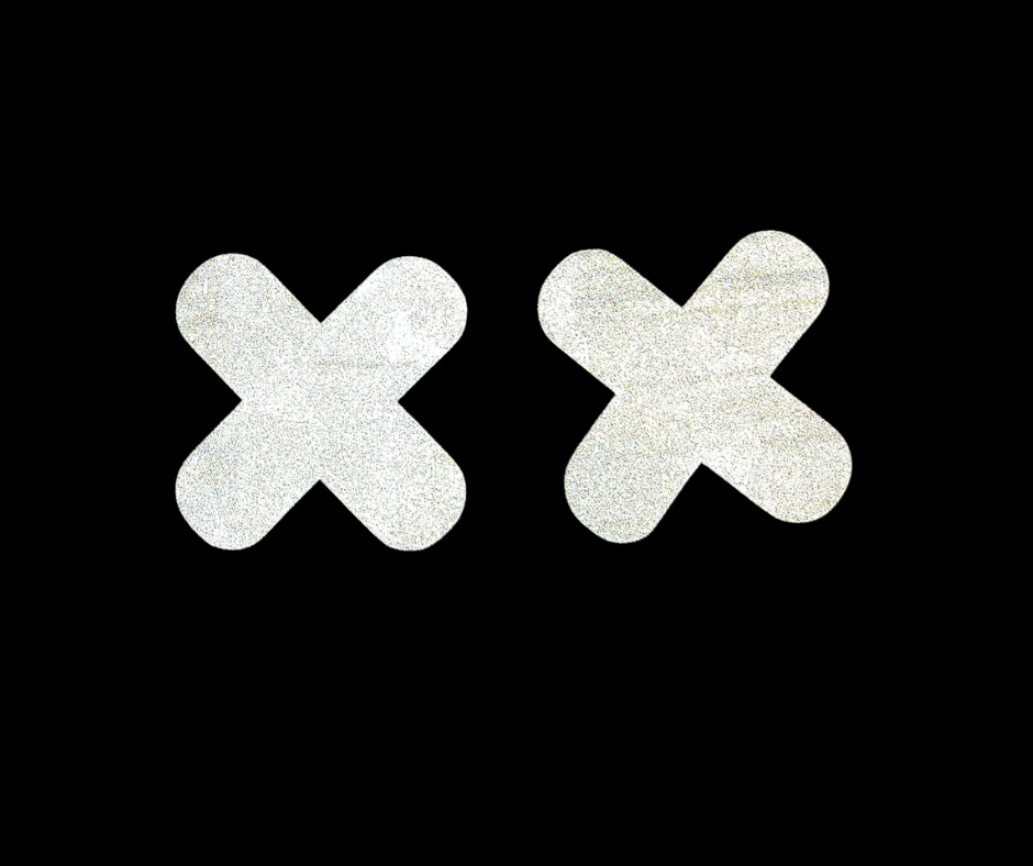 Black Reflective X